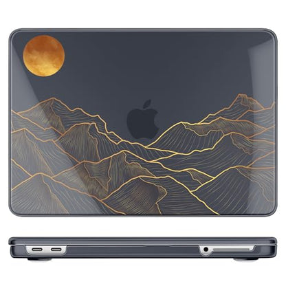 DONGKE Compatible with MacBook Neo 13 Inch Case 2026 A3404 A18 Pro chip & Touch ID, Plastic Hard Shell with Keyboard Cover, Screen Protector & Dust Plugs, Abstract Mountain - color: Abstract Mountain