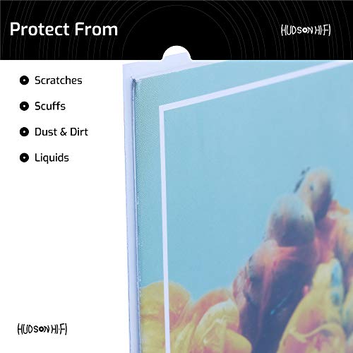 Hudson Hi-Fi Anti-Static Vinyl Record Sleeves - Durable Clear Disc Sleeves- Protect Your LP Albums from Scratches, Dust & Dirt - Acid-Free Rice Paper Disc Covers, 500x Outer Sleeves - size: 500 Outer