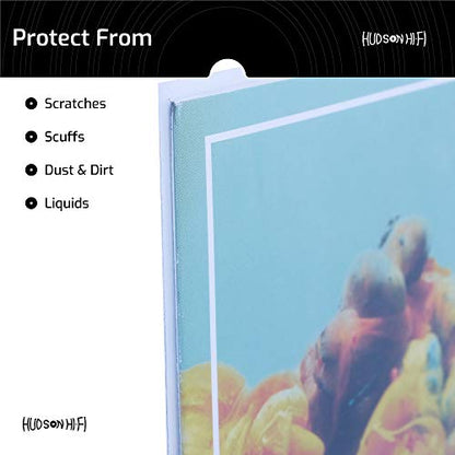 Hudson Hi-Fi Anti-Static Vinyl Record Sleeves - Durable Clear Disc Sleeves- Protect Your LP Albums from Scratches, Dust & Dirt - Acid-Free Rice Paper Disc Covers, 500x Outer Sleeves - size: 500 Outer