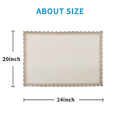 MINJIATEX Couch arm Covers,Non-Slip lace Sofa arm Covers Set of 2 Washable Sofa armrests Covers for Living Room Recliner Chair arm Cover Protectors for Leather Sofa armrest slipcover (GYDF-Beige) - color: Gydf-beige