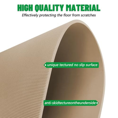 Non Skid Round Furniture Pad, Recliner Pads for Hardwood Floors | Furniture Gripper Pad for Protecting Hardwood Floor Tile Floor and More from Scratching Fits Recliners - size: 2PCS-Round-Camel-27.5"