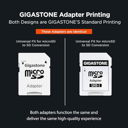 Gigastone 256GB Camera Plus Series Memory Card, Read Speed up to 100MB/s. Ideal for Full HD Video Gopro Drone Android Camera, A1 Micro SDXC Card with Mini Case and SD Adapter. - color: 256 GB