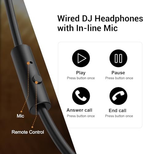 OneOdio Wired Over Ear Headphones Studio Monitor & Mixing DJ Stereo Headsets with 50mm Neodymium Drivers and 1/4 to 3.5mm Jack for AMP Computer Recording Podcast Keyboard Guitar Laptop - Red - color: Red