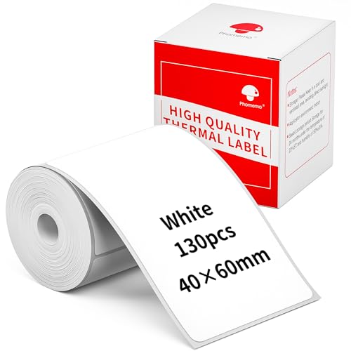 M110 Labels Compatible with Phomemo M110/M120/M200/M220/M221 Label Maker Printer, Black on White, 1.57"x 2.36"(40x60mm), Multi-Purpose Self-Adhesive Thermal Labels - size: 1.57"x 2.36", style: 1 Roll