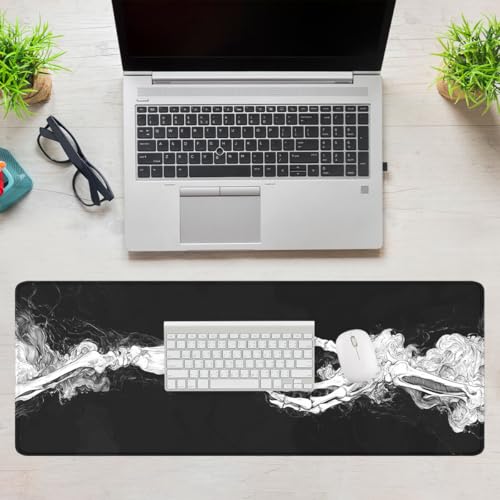 Skeleton Hands Gaming Mouse Pad Dark Gothic Art Gaming Mouse Mat with Stitched Edges,Non-Slip Waterproof Rubber Base Office Computer Keyboard Laptop 31.5"x11.8" - color: Skeleton Hands, size: 31.5L x 11.8W inches