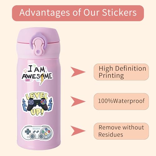 100PCS Video Games Stickers, Vinyl Waterproof Games Decals Pack for Water Bottle, Helmet,Journaling, Laptop, Phone,and Scrapbooking - color: Video Games Stickers