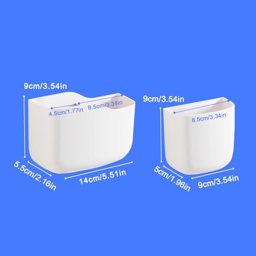 SUNFICON Wall Mount Remote Holder TV FAN Remote Control Holder Bedside Caddy Wall Organizer Phone Holder for Office Adhesive Media Player Controller Holder Box Tray Home Desk Nightstand White 6PACK - color: 6PACK WHITE