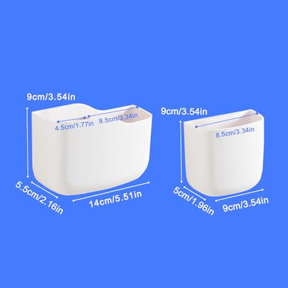 SUNFICON Wall Mount Remote Holder TV FAN Remote Control Holder Bedside Caddy Wall Organizer Phone Holder for Office Adhesive Media Player Controller Holder Box Tray Home Desk Nightstand White 3PACK - color: 3PACK WHITE