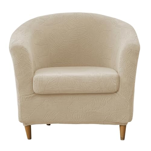 KRFOONN Club Chair Slipcover 2 Piece Stretch Printed Round Barrel Chair Covers Removable Tub Chair Slipcover with Elastic Bottom Chair Coverings Furniture Protector Cover for Living Room, B62 - color: Colorb62