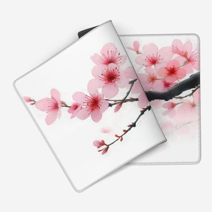 Large mouse pad, XXL gaming keyboard pad, Japanese Pink Sakura Design, Non-Slip Rubber Base, Stitched Edges suitable for gaming and office use, laptop computer table protection pad, 35.4 x 15.7 inches - color: Plum blossoms