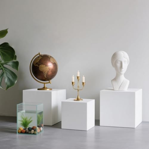 6Pcs Buffet Risers, Food Risers for Buffet Table, Acrylic Display Stands for Party Catering Desset Jewelry Collectibles, Acrylic Cube Boxes with Hollow Bottoms White(10"-9"-8"-7"-6"-5") - size: 10"-9"-8"-7"-6"-5"