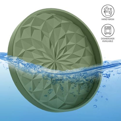ME.FAN Car Coasters for Cup Holders [4 Pack] - 2.75In Silicone Auto Mug Mats - Universal Non-Slip Recessed Car Interior Accessories Olive Green - color: 4pack-olive Green