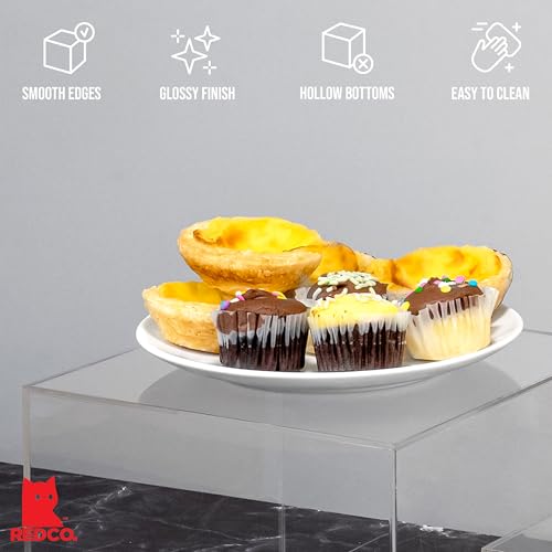 Red Co. Set of 3 Crystal Clear Acrylic Cube Display Nesting Risers with Hollow Bottoms, Transparent - 2 Pack - color: Clear, size: 6",7",8" - 2 Pack