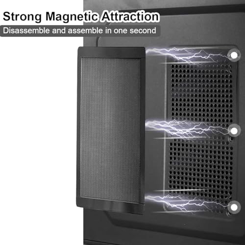 DIY PC Case Dust Mesh Filter,400x300mm PC Mesh Grill with Magnetic Frame Strip,Computer Cooler,Cooler Filter Screen,Fan Dust Mesh Cover Dustproof High Density - 4 Pack