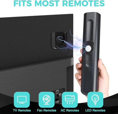6-Piece Magnetic Remote Control Holder Wall Mount - Self Adhesive Suitable for Tv Backside as Well as Tv Fan and Air Conditioner Remote Controls - color: Black