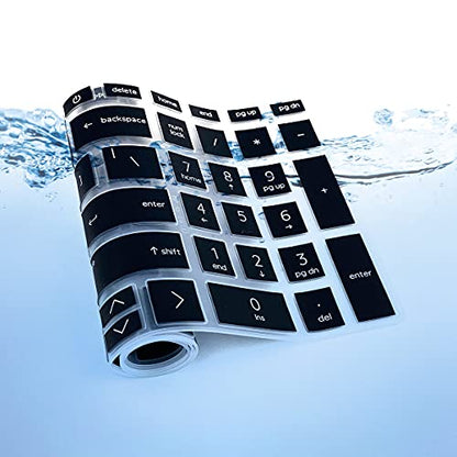 Keyboard Cover for 17.3 HP Laptop 17-cn 17-cp Series 17t-cn300 17t-cn400/cn200 17-cn3003dx 17-cn2083dx 17-cp2025dx 17-cn4153cl 17-cn3327dx 17-cn2077nr 17-cp3155cl 17-cp2025dx cp3005dx 17z-cp200/cp300 - color: Black(Regular Letters)