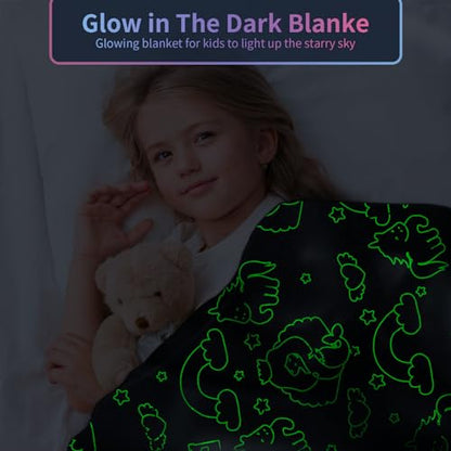 COMFAR Mermaid Blanket for Girls 4-6, Mermaid Gifts, Kids Blanket, 40"x 50", Pink, Glow in the Dark - color: Mermaid, size: 40"x 50"