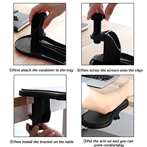 Armrest Support,Keyboard Wrist Rest Pad,with Mouse Wrist Cushion Support for Office Adjustable Wrist Rest Extender,Wrist Support Pads for Keyboard and Mouse Ergonomic Design Arm Rest Pad