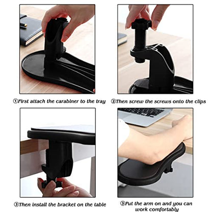 Armrest Support,Keyboard Wrist Rest Pad,with Mouse Wrist Cushion Support for Office Adjustable Wrist Rest Extender,Wrist Support Pads for Keyboard and Mouse Ergonomic Design Arm Rest Pad
