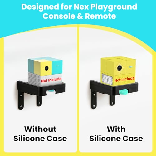 Wall Mount Stand with Shelf Compatible with Playground Game System Console & Remote – Space-Saving Wall-Mounted Organizer, Easy to Install