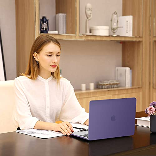 MOSISO Compatible with MacBook Air 13 inch Case M1 2021 2020 2019 2018 Release A2337 A2179 A1932 Touch ID, Plastic Hard Shell Cover&Keyboard Cover for MacBook Air 13.3 inch Case M1, Imperial Purple - color: Imperial Purple