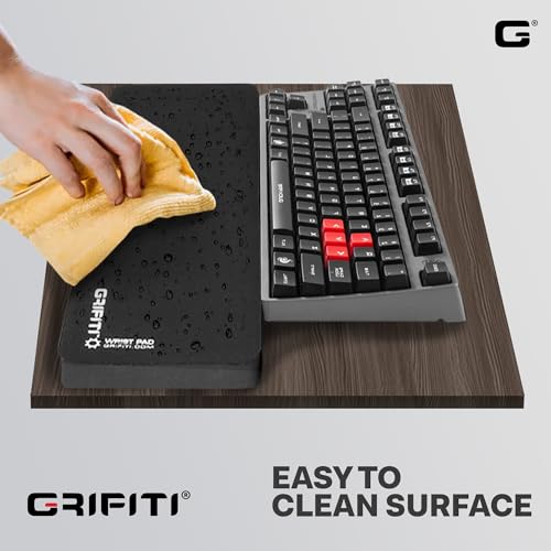 GRIFITI Fat Wrist Pad 24" x 4" x 0.75" Inch Computer or Mechanical Keyboard & Mousepad Wrists Rest Keyboards Mouse, Trackball or Trackpad Ergonomic Mousepad Support Large Hand Rests Typing Pads - size: Fat Wrist Pad 24 x 4 x 0.75 inches