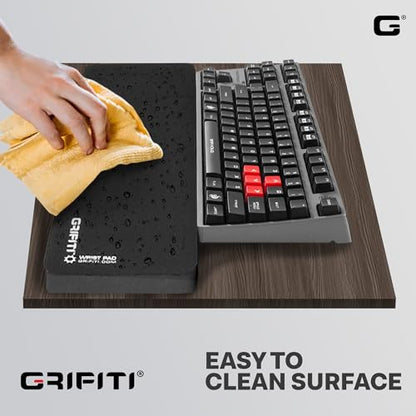 GRIFITI Fat Wrist Pad 24" x 4" x 0.75" Inch Computer or Mechanical Keyboard & Mousepad Wrists Rest Keyboards Mouse, Trackball or Trackpad Ergonomic Mousepad Support Large Hand Rests Typing Pads - size: Fat Wrist Pad 24 x 4 x 0.75 inches