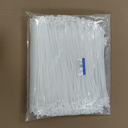 Zip Ties 1000 pcs 12 inch Cable Zip Ties Heavy Duty, Premium Plastic Wire Ties with 50 LBS Tensile Strength, UV Resistant Cable Ties, Self-Locking White Nylon Tie Straps (12 inch 1000 pcs, White) - color: White, size: 12 inch 1000 pcs
