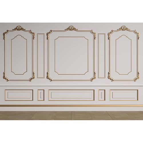 5x3ft Vintage Beige Vinyl Wall Backdrop for Party Golden Wall Texture Paris Palace Castle Photography Background Wedding Ceremony Happy Birthday Baby Shower Decorations Photo Booth Prop - color: beige, size: 5x3ft