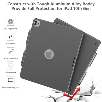 GGH Touch for iPad Keyboard Case Air 13 (M3 2025 / M2 2024) &12.9 iPad Pro (6th,5th,4th, 3rd Gen),360° Rotatable Protective Cover Multi-Touch Trackpad Keyboard Case with Pencil Holder - Grey - color: Grey