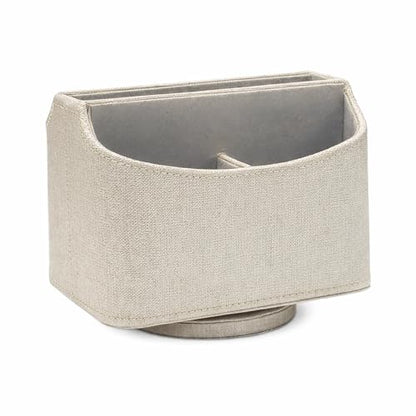 UnionBasic Rotating Desk Organizer, 360 Desk Spinning Caddy, Desktop TV Guide/Mail/Media/Remote Controller Holder Organizer, Beige - color: Beige