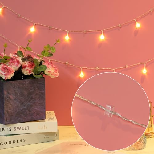 Hicarer 100 Pcs Christmas Light Clips Adhesive Hooks for Outdoor String Cable Wire Clips Adhesive Wire Management Cord Holder for The Wall, Under Desk, Car, Office and Home (Small, Red) - color: Red, size: Small