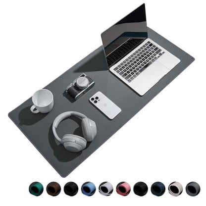 Reniteco Waterproof Large Gaming Mouse Pad with Durable Stitched Edges, Non-Slip Rubber Base, Grainy Jacquard Mouse Mat Desk Pad for Home Office Gaming, 31.5''x11.8''x0.12'', Deep Gray - color: Deep Gray, size: 31.5''x 11.8''x0.12"