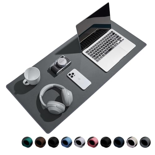 Reniteco Waterproof Large Gaming Mouse Pad with Durable Stitched Edges, Non-Slip Rubber Base, Grainy Jacquard Mouse Mat Desk Pad for Home Office Gaming, 31.5''x11.8''x0.12'', Deep Gray - color: Deep Gray, size: 31.5''x 11.8''x0.12"