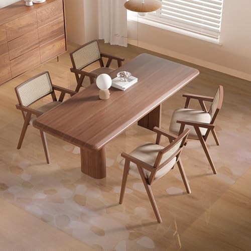 Clear Area Mat for Hard Floors，5'×7' No Slip Vinyl Floor Mats for Under Dining Table, Pebble Patterned Waterproof Rug Protector for High Traffic Areas, Pet Litter Mat - color: Clear, size: 5' x 7' (Rectangular)