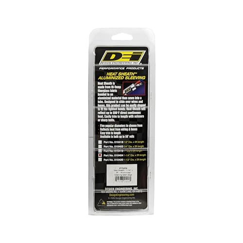 DEI Heat Sheath Aluminized Heat Sleeve 1-1/4" ID x 3 ft Heat Protection - size: 1-1/4" I.D.