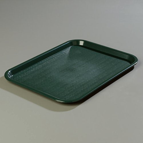 Carlisle FoodService Products Café Cafeteria Tray, Fast Food Tray for Restaurant or Commercial Use, 12" x 16", 1 Count, Forest Green
