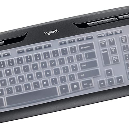 Keyboard Cover for Logitech MK320 K330 MK335 YR002/Y-R0009 Wireless Ultra Thin Silicone Keyboard Protector Skin Logitech MK320 K330 MK335 Accessories-Clear - color: Clear