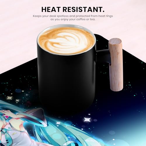 Head Case Designs Officially Licensed Hatsune Miku Night Sky Graphics 23.62 x 11.81 x 0.12 inches (600 x 300 mm) - L Gaming Office Desk PC Keyboard Mouse Mat Pad - color: Night Sky, size: 23.6" x 11.8"