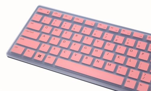 Silicone Keyboard Skin Cover Compatible for Dell Wireless Bluetooth Keyboard KM7321W, Dell Pro Keyboard KB500 & KM5221W (Pink) - color: Pink
