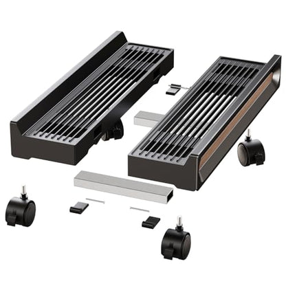 Adjustable Mobile CPU Stand,Ventilated PC stand for floor, Computer Tower Stand with Locking Caster Wheels Fits Most PC,Computer Mobile Cart Holder for Office,Gamers and Students