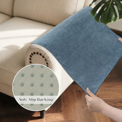 Couch Arm Covers Sofa Arm Covers Set of 2, Waterproof Couch Cover Armchair Cover for Recliner, Non Slip Sofa Headrest Covers Armrest Cover Couch Slipcover Protector, Dark Blue - color: Dark Blue