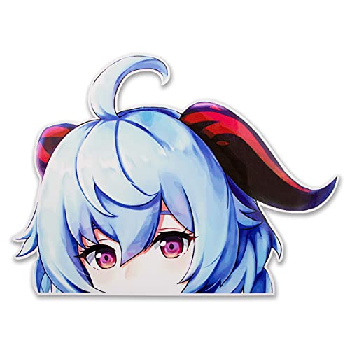 Impact Videogame Colorful Lanyard Keychains Stickers - color: Ganyu