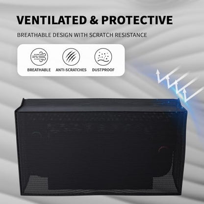 playvital Dust Cover for Nintendo Switch 2, Breathable Anti-Scratch Nylon Sleeve, Waterproof Protective Cover for Switch 2 Console & Charging Dock – Black - color: Breathable
