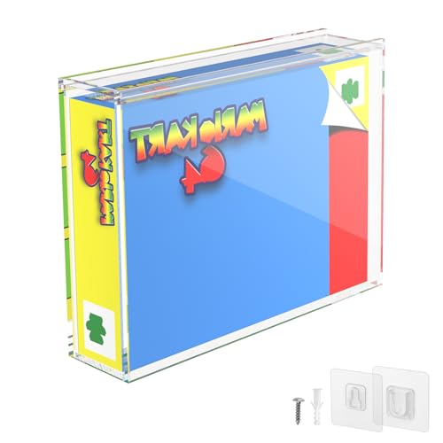 Acrylic Video Game Box Protector for SNES N64 Games | 3MM Clear Display Case with Wall Mount, Compatible with SNES & N64 Game Box, Sturdy Acrylic Case for Collector, 1 Pack