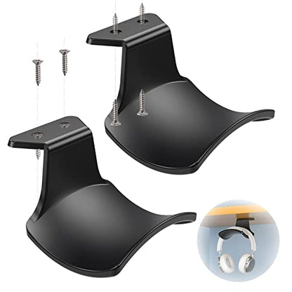 2-Pack Never Fall Headphone Hooks Hanger Wall Mount, Headset Holder Stand for Universal Gaming Headset Airpods Max Sony Bose Beats, Strong Adhesive by Screws - color: Black Z(2 Pack)