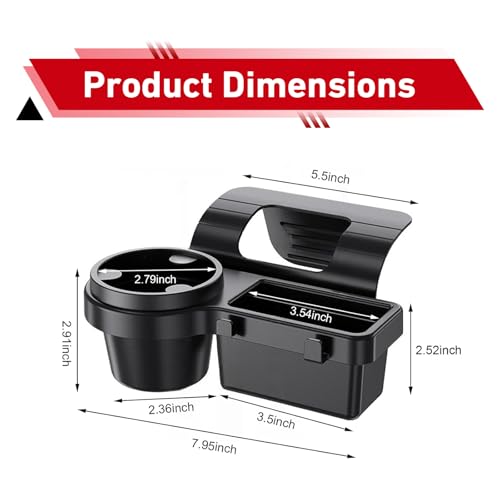 Car Window Storage Organizer, Vehicle Door Side Hanging Storage Box with Cup Holder & Phone Mount, Clip-on Car Door Edge Storage Box for Cell Phone, Wallet, Keys, Sunglasses (Style 2) - size: Style 2