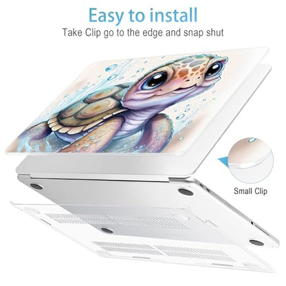 Mektron Case for 2026 MacBook Neo 13-inch A18 Pro chip A3404 Laptop Cover with 13-inch (Diagonal) Liquid Retina Display+ Keyboard Cover+ Screen Protector, Cute Turtle - color: Cute Turtle