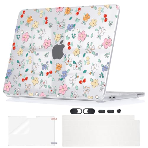 Floral Cherry Hard Shell Case for 2026 Apple MacBook Neo 13 Inch A18 Pro A3404 Full Protective Accessories Kit - color: Floral Cherry