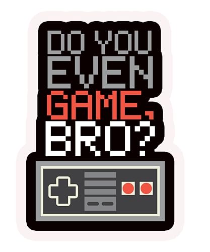 Gaming Funny Gamer Sticker, 5 inches - Wall, Car Bumper Sticker, Decal Waterproof Removable (H) - color: H
